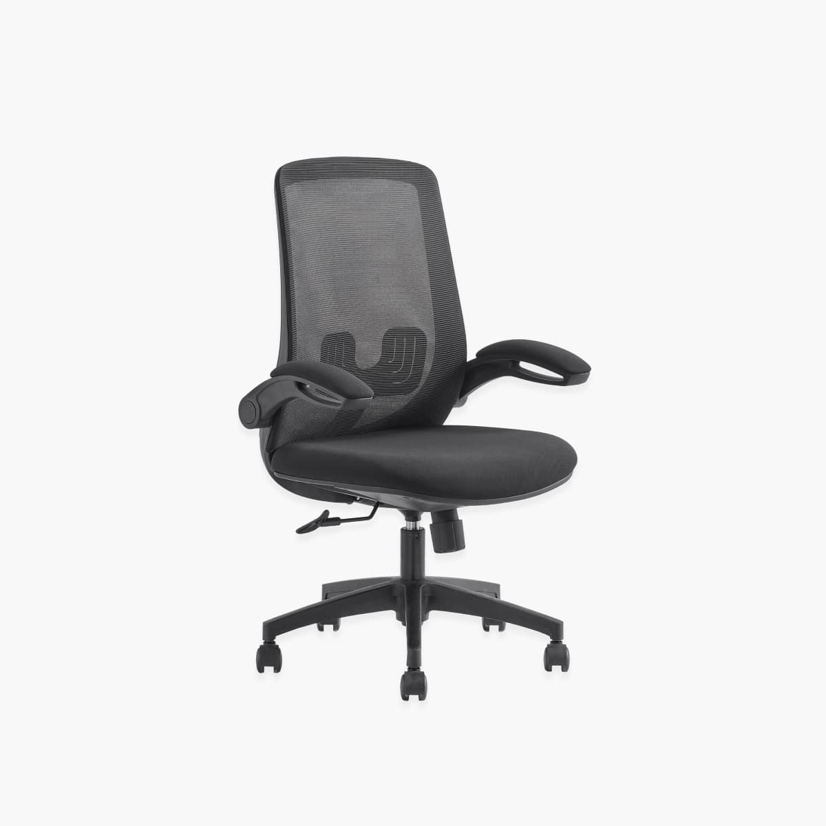 Mid-Back Office Chair with Flip-Up Armrests, Dynamic Lumbar Support