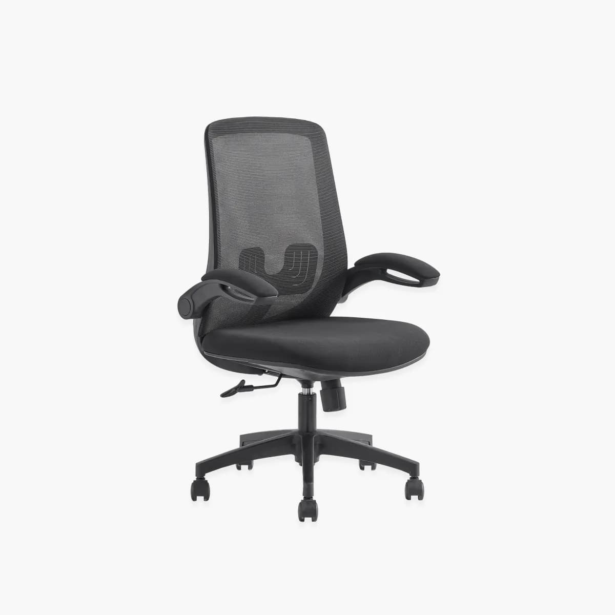Mid-Back Office Chair with Flip-Up Armrests, Dynamic Lumbar Support