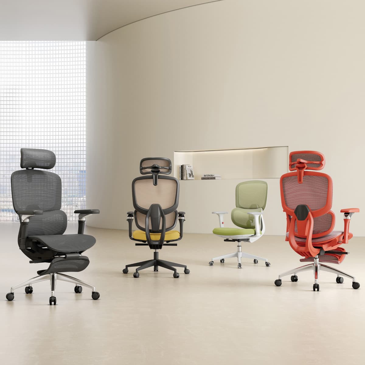 6D Aluminum Armrests & Retractable Footrest Ergonomic Chair