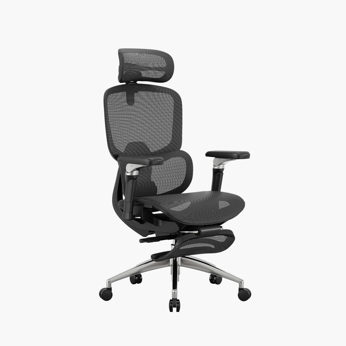 6D Aluminum Armrests & Retractable Footrest Ergonomic Chair