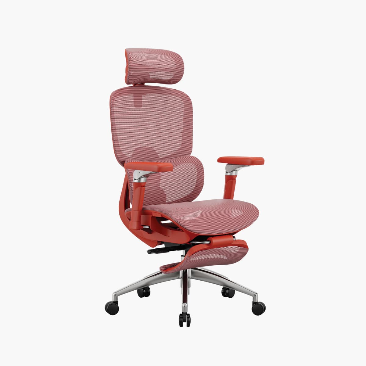 6D Aluminum Armrests & Retractable Footrest Ergonomic Chair