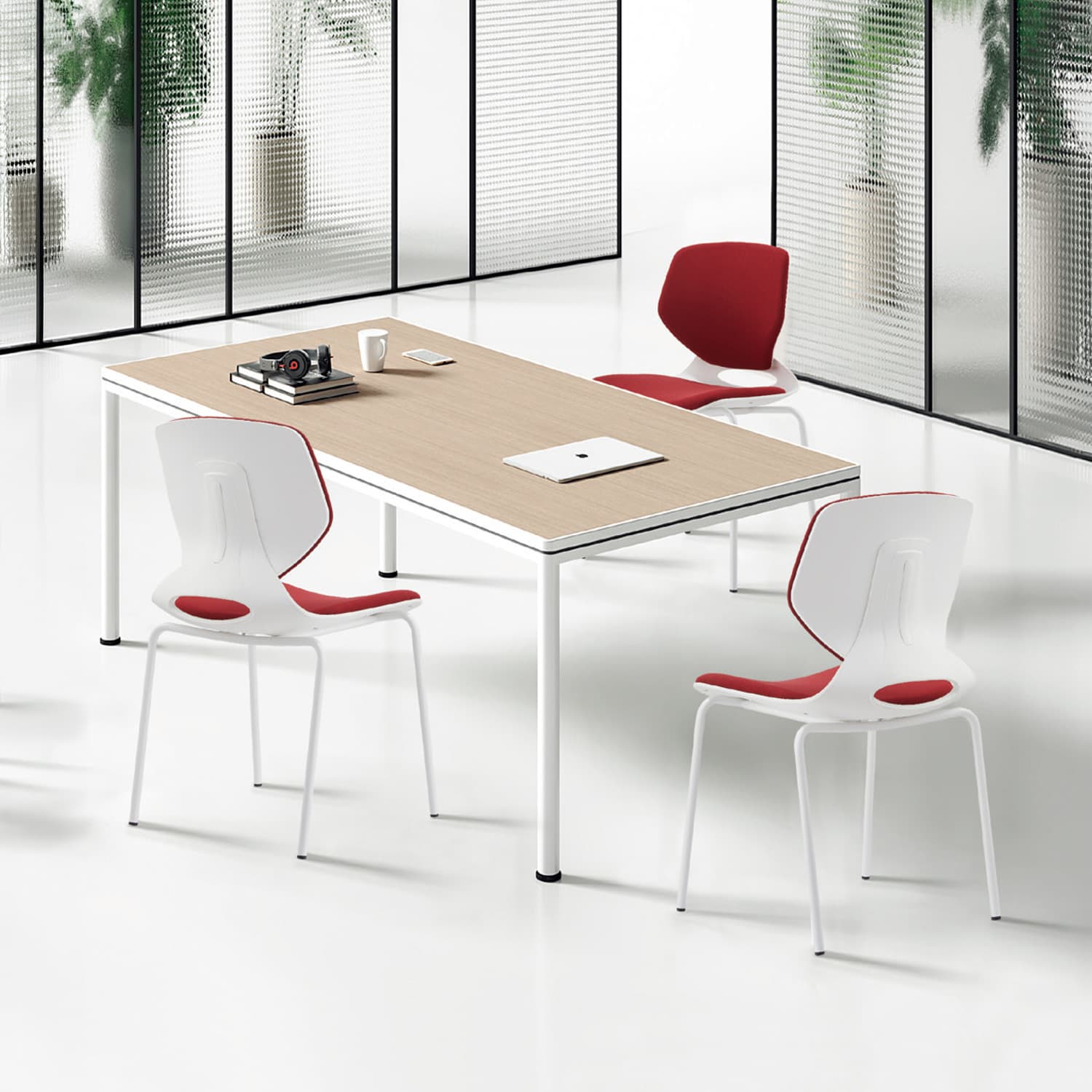 Modern PP Chair with Fiber-Reinforced One-Piece Back