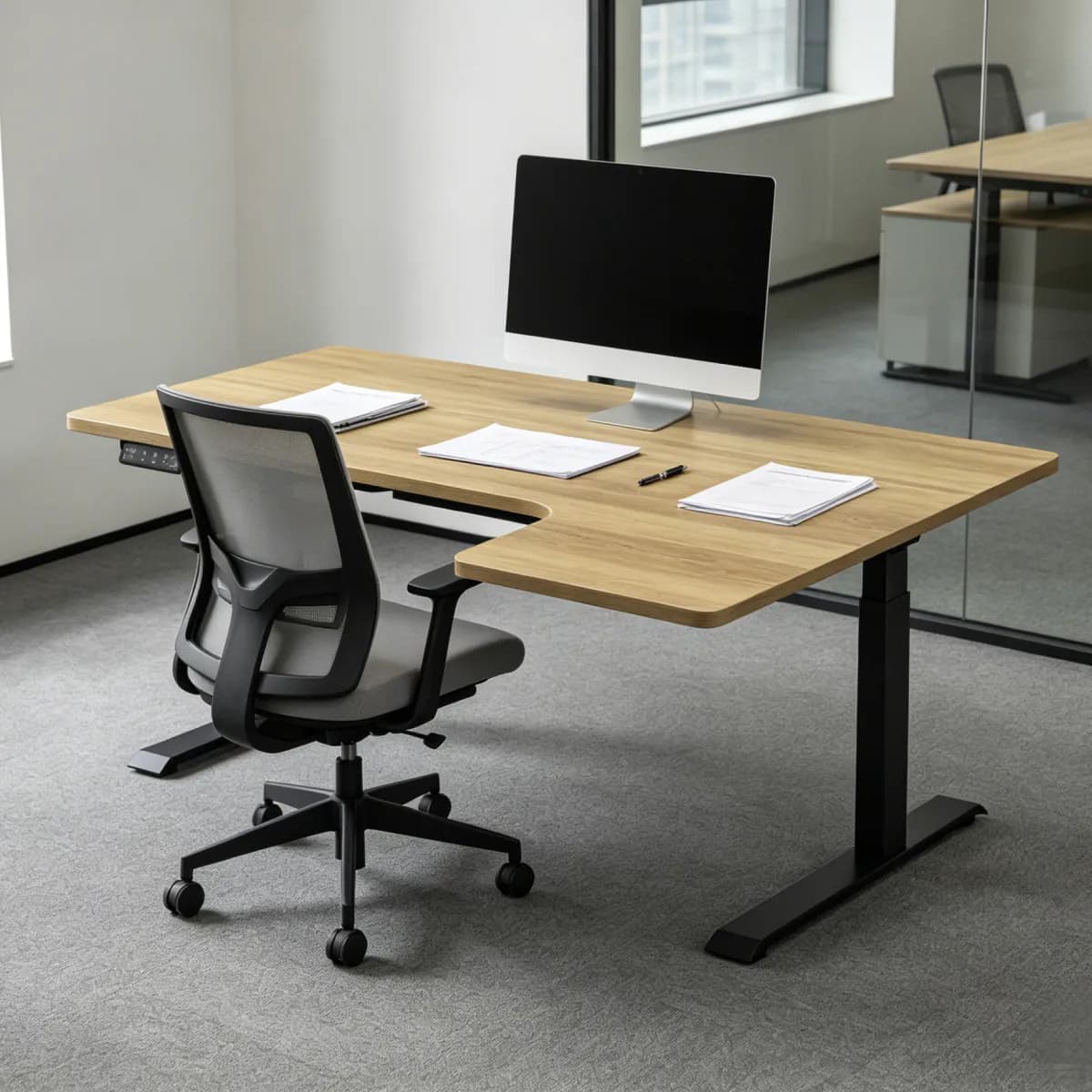 Premium L-Shaped Electric Standing Desk