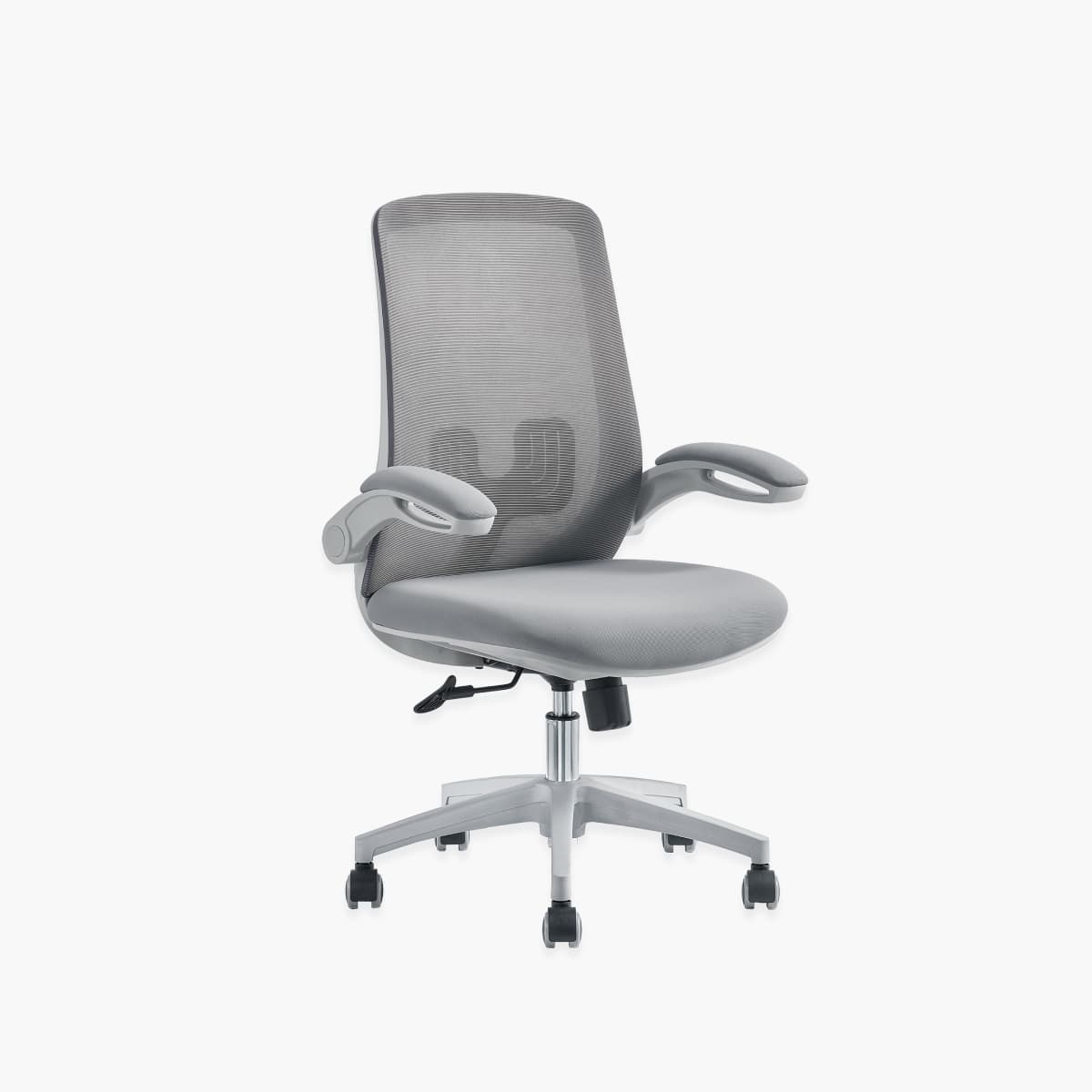 Mid-Back Office Chair with Flip-Up Armrests, Dynamic Lumbar Support