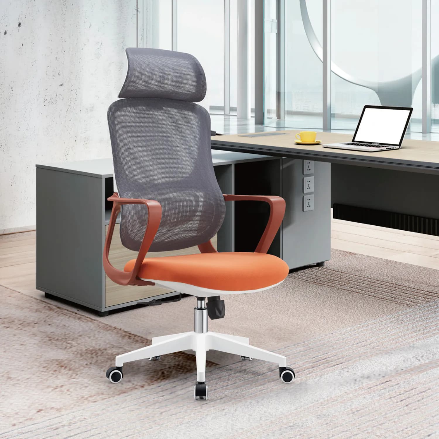 High-Back Breathable Mesh Task Chair Modern Ergonomic Office Chair