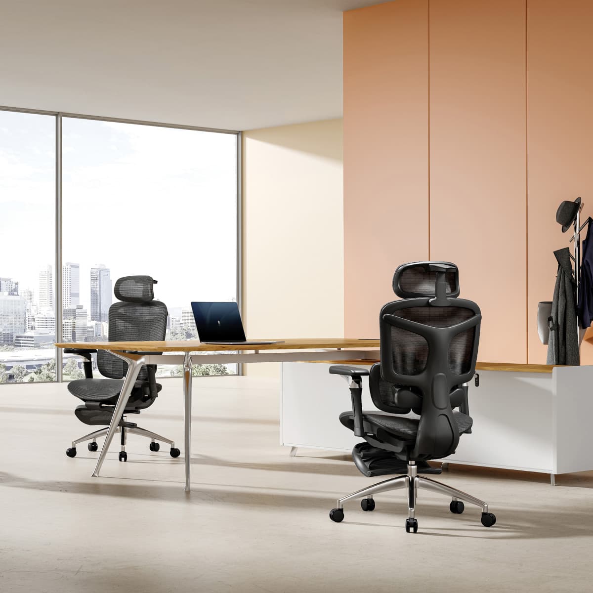 Dynamic Dual-Zone Lumbar Ergonomic Chair