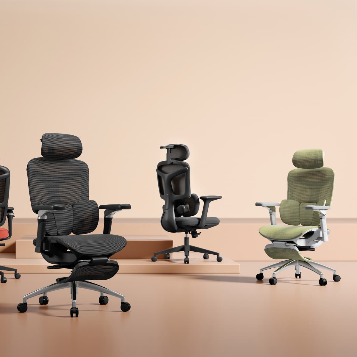 Dynamic Dual-Zone Lumbar Ergonomic Chair