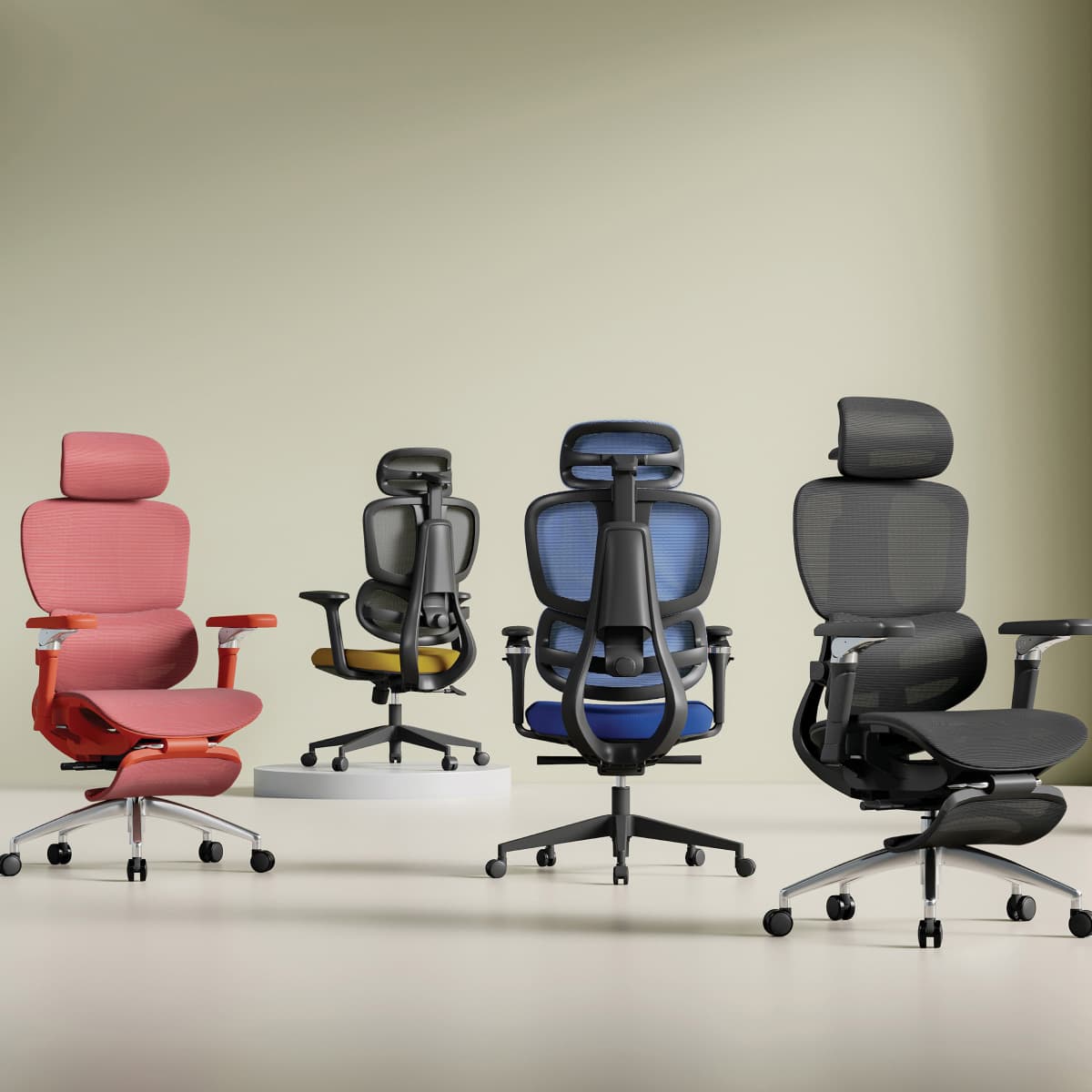 Tri-Zone Adaptive Suspension Mesh Chair