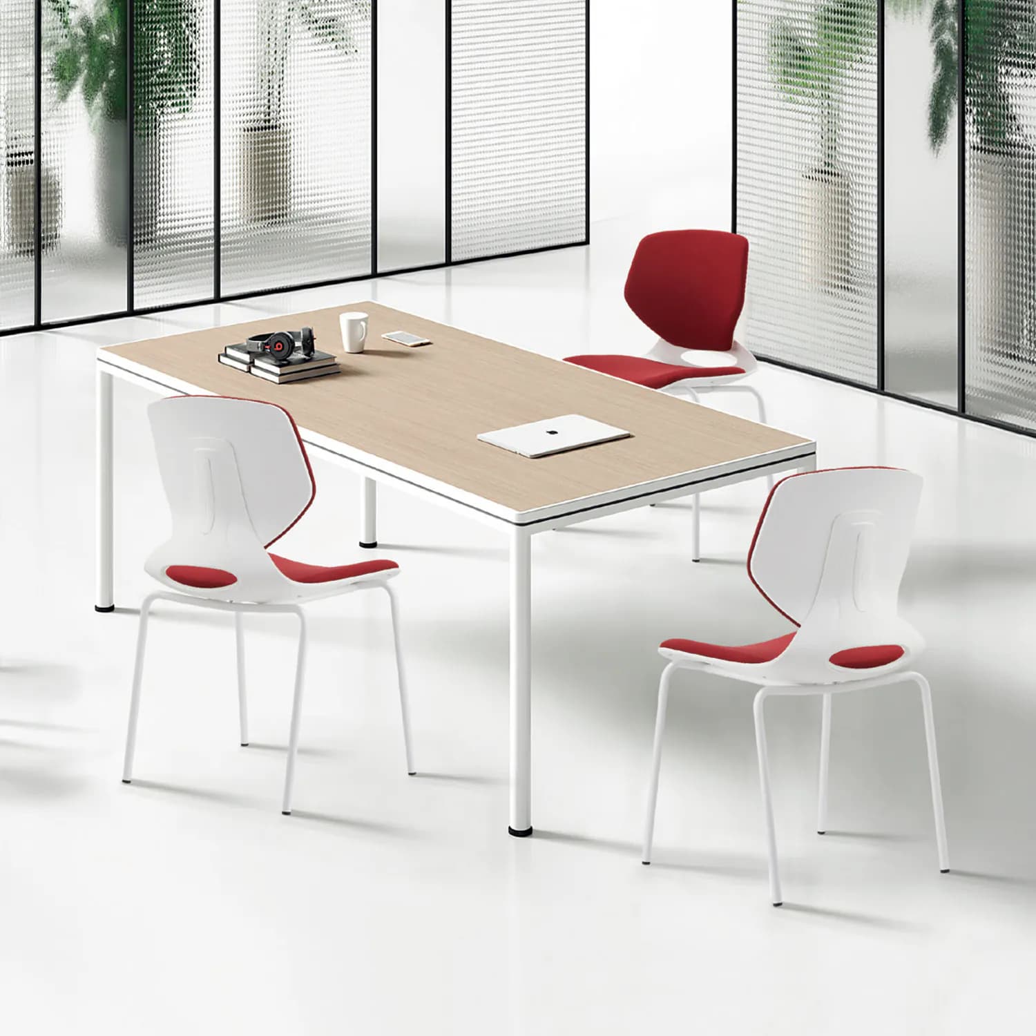 Modern PP Chair with Fiber-Reinforced One-Piece Back