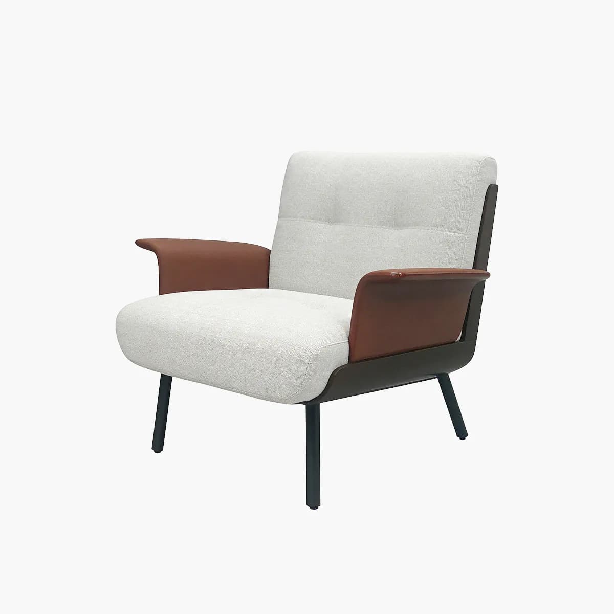 Mid-Century Walnut & Leather Lounge Chair