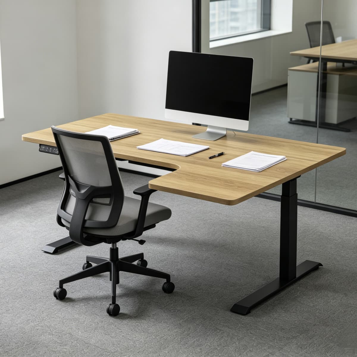 Premium L-Shaped Electric Standing Desk