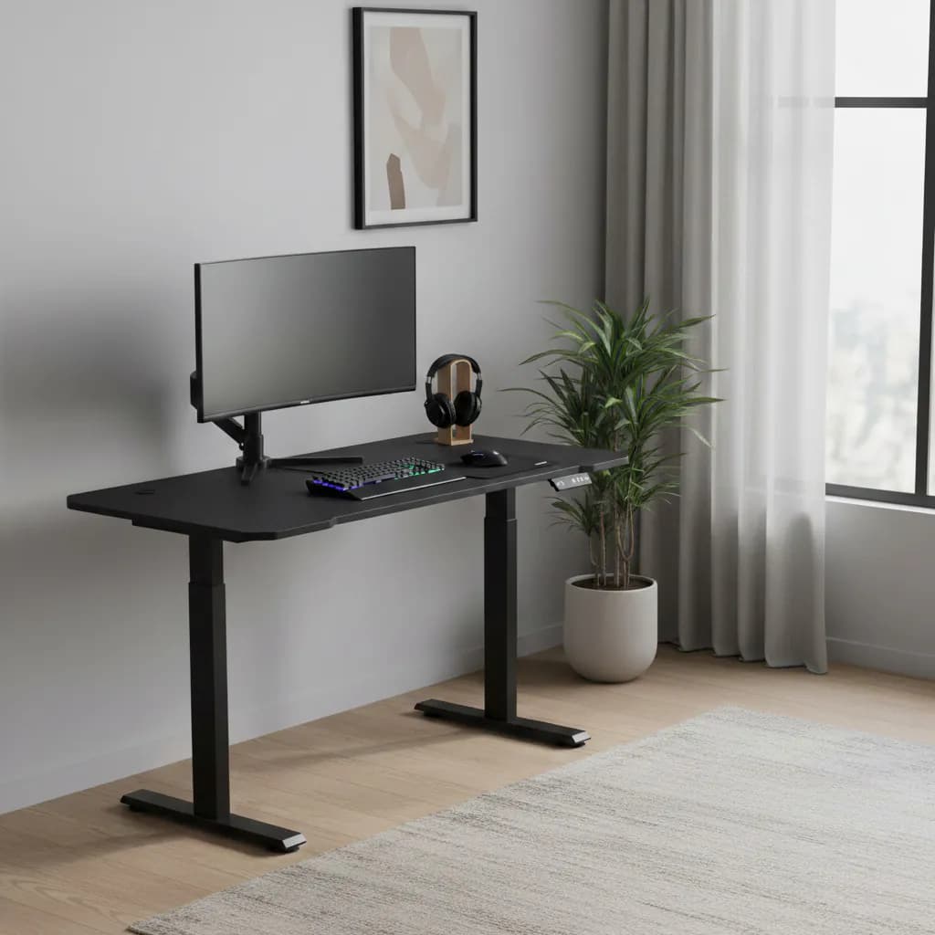 Smart Electric Height-Adjustable Standing Desk with Digital Memory Controller